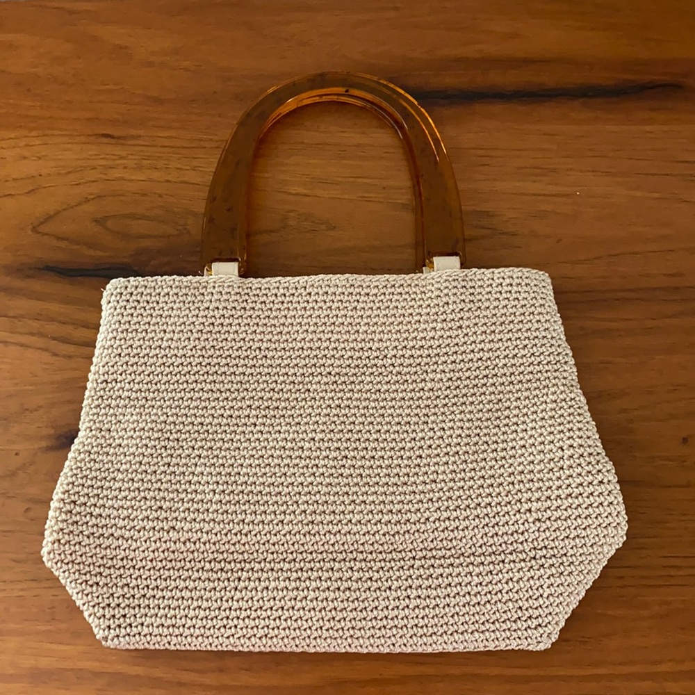 Vintage Bag w/ Lucite Handles - Picture 4 of 12
